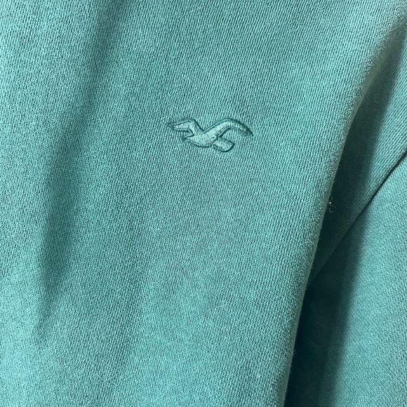 Hollister Green Pullover Logo Hoodie Size XS Streetwear Casual Y2K Surfer - Picture 2 of 6